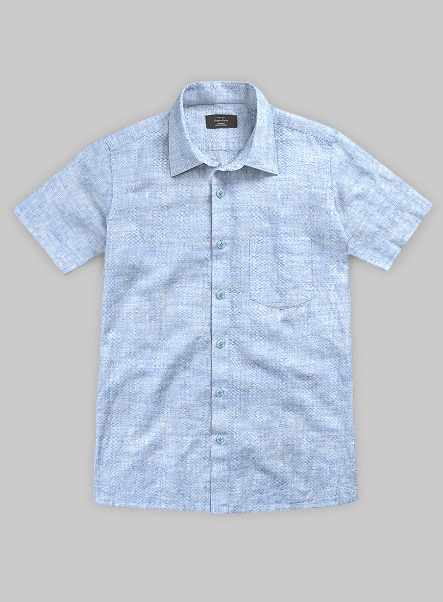 Dublin Blue Linen Shirt - StudioSuits