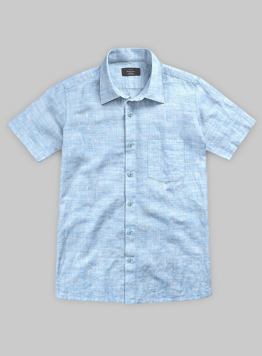 Dublin Blue Linen Shirt - StudioSuits