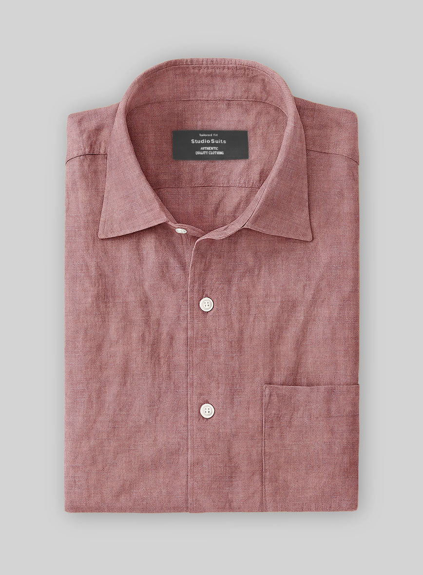 Dublin Dry Rose Linen Shirt - StudioSuits
