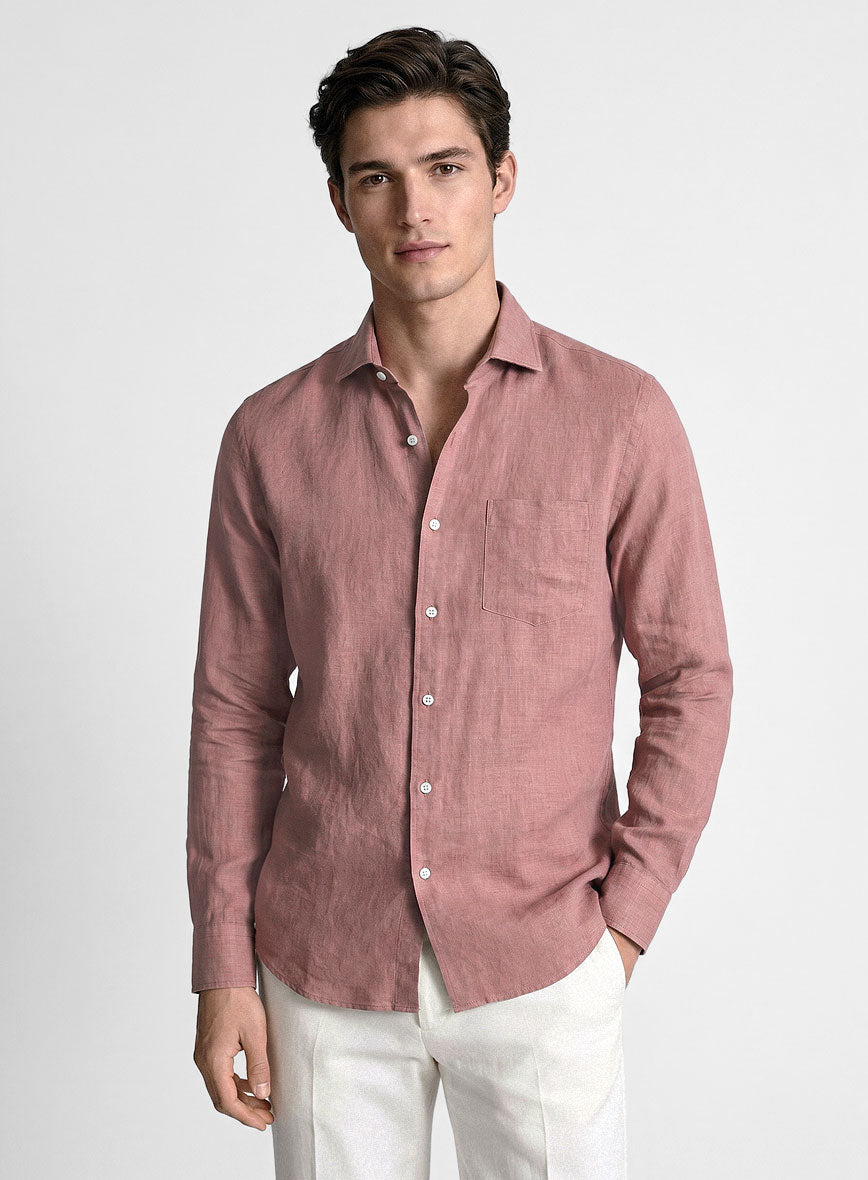 Dublin Dry Rose Linen Shirt - StudioSuits