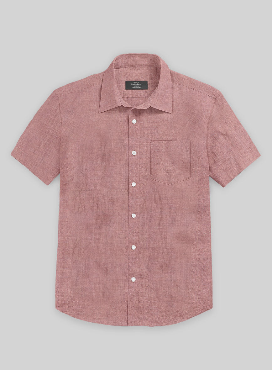 Dublin Dry Rose Linen Shirt - StudioSuits