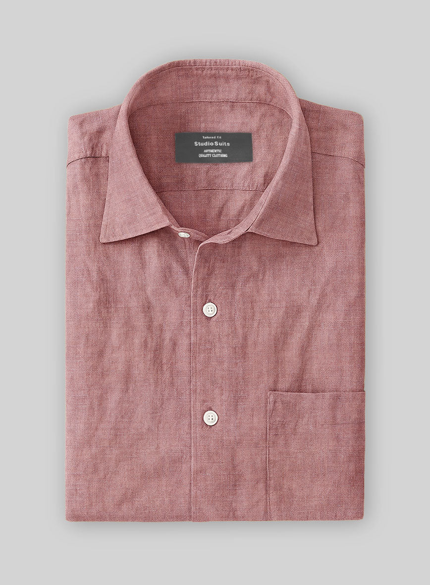 Dublin Dry Rose Linen Shirt - StudioSuits