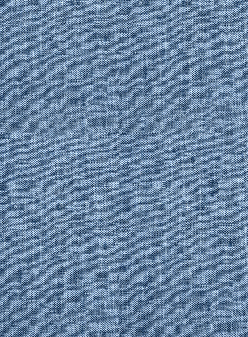 Dublin Ink Blue Linen Shirt - StudioSuits