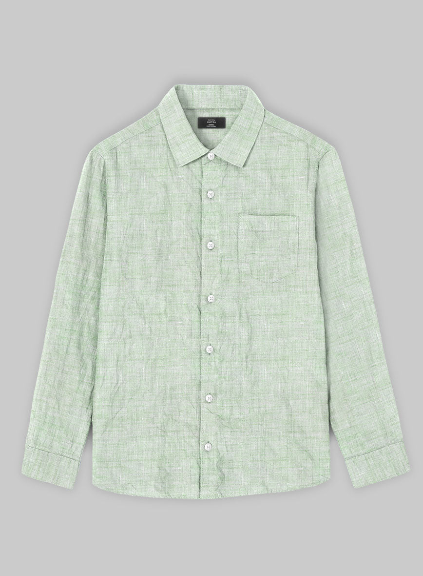 Dublin Sea Green Linen Shirt - StudioSuits