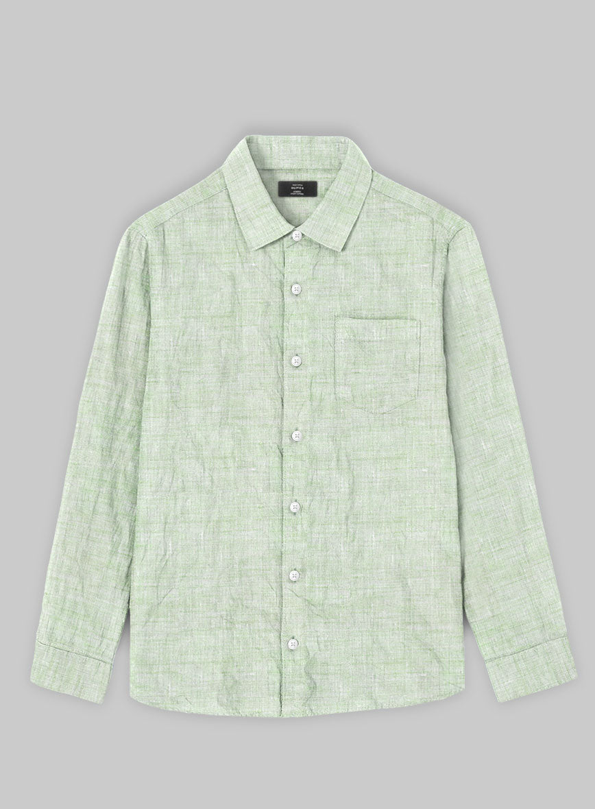 Dublin Sea Green Linen Shirt - StudioSuits