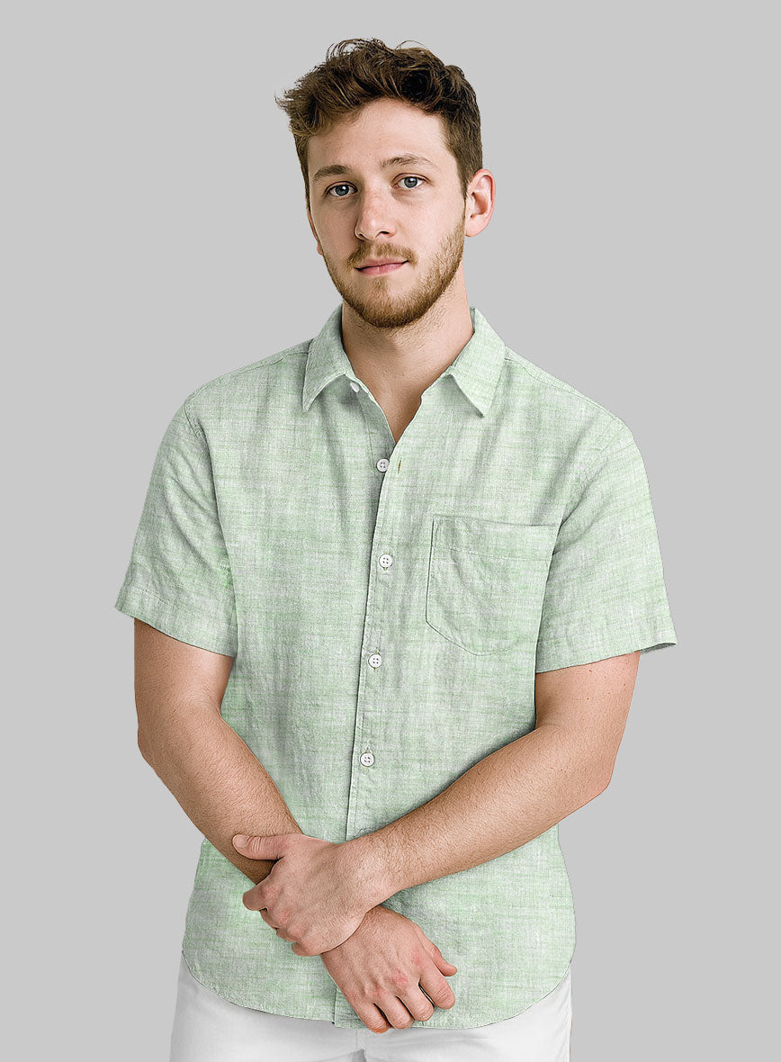 Dublin Sea Green Linen Shirt - StudioSuits