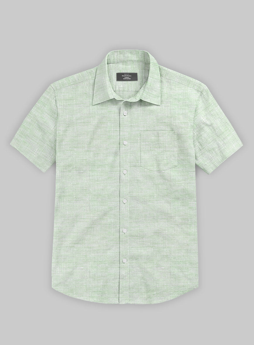 Dublin Sea Green Linen Shirt - StudioSuits