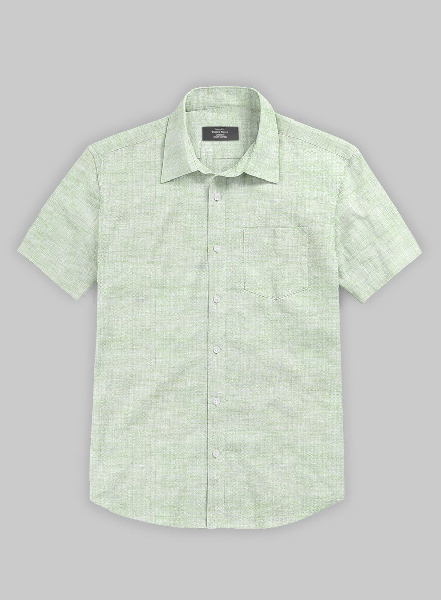 Dublin Sea Green Linen Shirt - StudioSuits