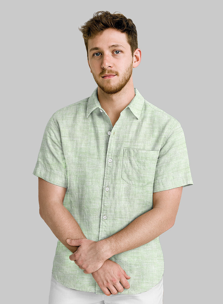 Dublin Sea Green Linen Shirt - StudioSuits