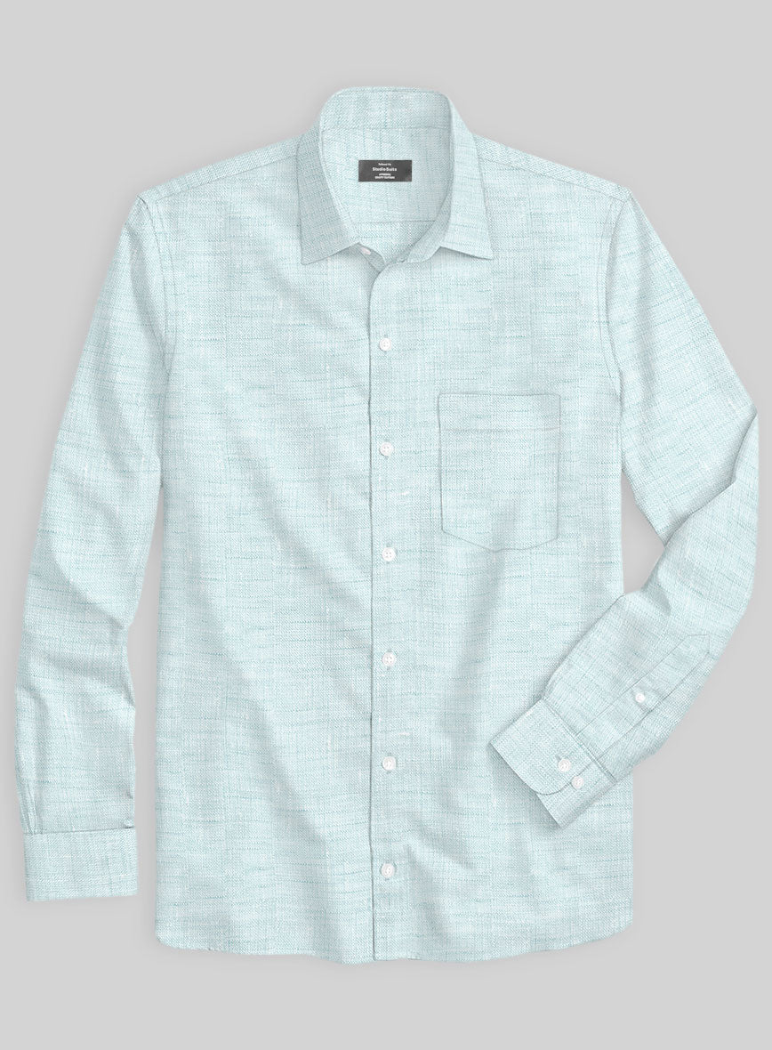 Dublin Sky Blue Linen Shirt - StudioSuits