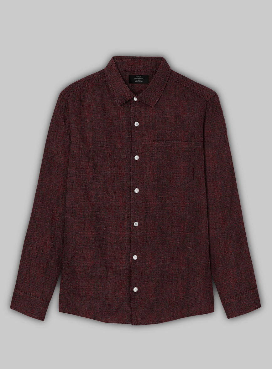 Dublin Wine Linen Shirt - StudioSuits