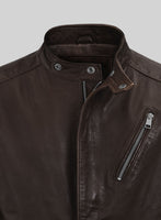 Dune Drifter Brown Biker Leather Jacket - StudioSuits