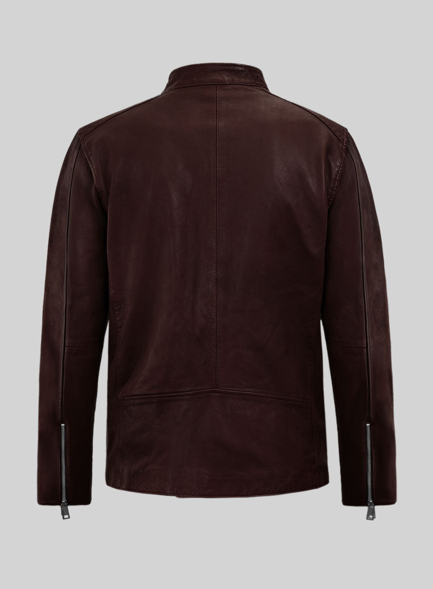 Dune Drifter Burgundy Biker Leather Jacket – StudioSuits