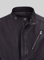 Dune Drifter Purple Biker Leather Jacket - StudioSuits