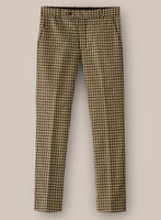 Earth Brown Houndstooth Tweed Pants - StudioSuits