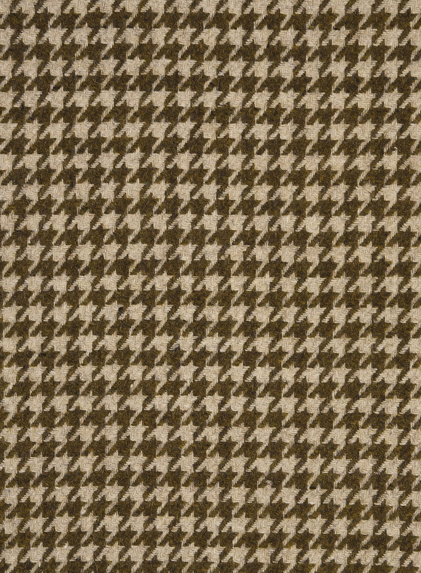 Earth Brown Houndstooth Tweed Pants - StudioSuits