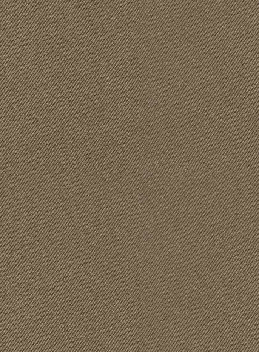 Earthy Brown Cotton Power Stretch Chino Shorts - StudioSuits