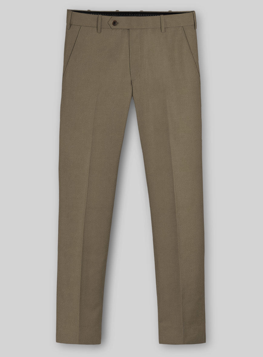 Earthy Brown Cotton Power Stretch Chino Pants - StudioSuits