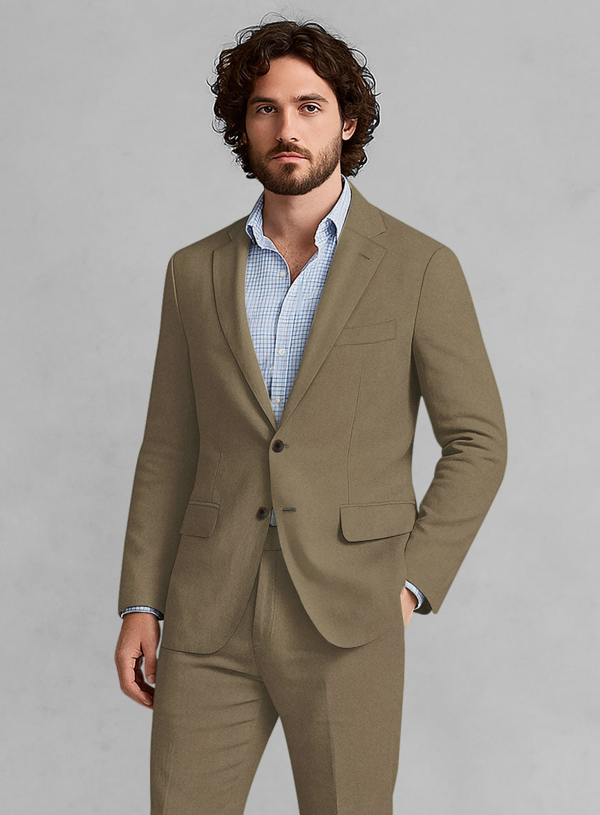 Earthy Brown Cotton Power Stretch Chino Suit – StudioSuits