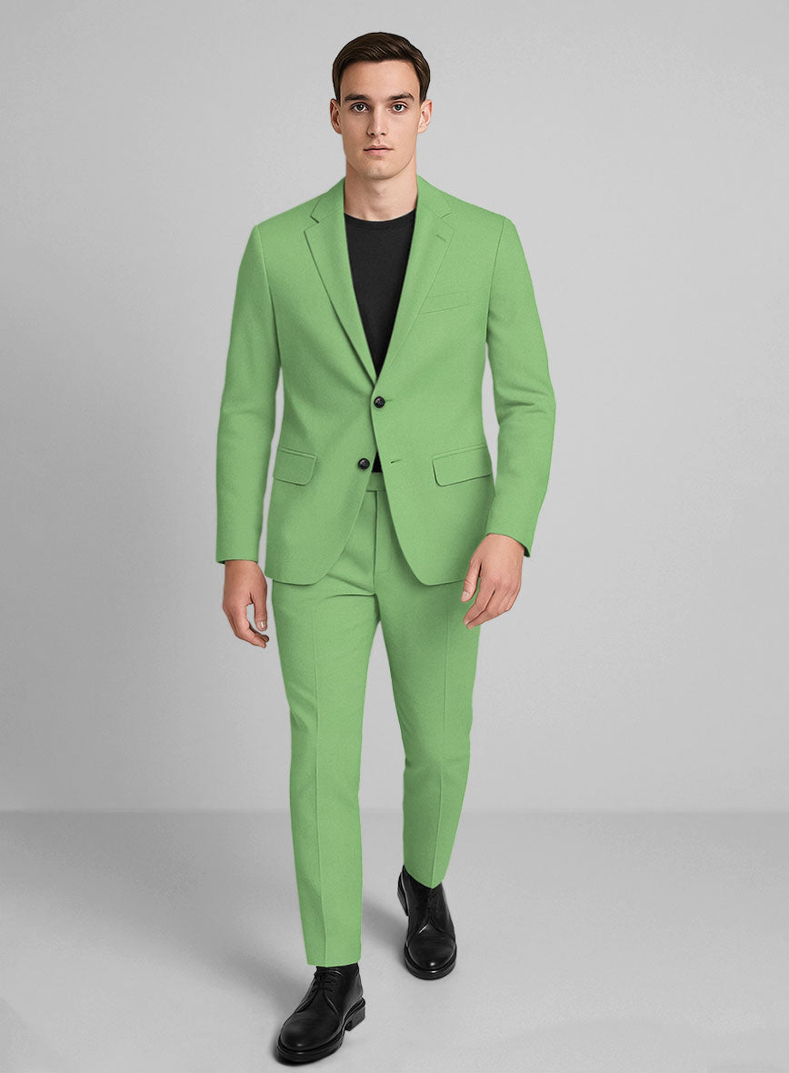 Men's Easter Green Napoli Stretch Light Weight Cotton Suit by StudioSuits Men's Easter Green Napoli Stretch Light Weight Cotton Suit by StudioSuits