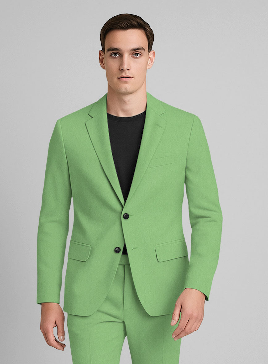 Men's Easter Green Napoli Stretch Light Weight Cotton Suit by StudioSuits Men's Easter Green Napoli Stretch Light Weight Cotton Suit by StudioSuits