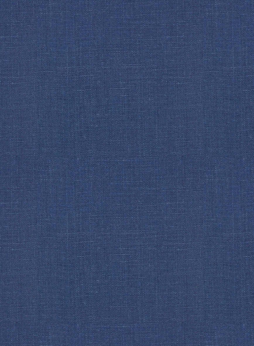 Easy Pants Azure Blue Linen - StudioSuits