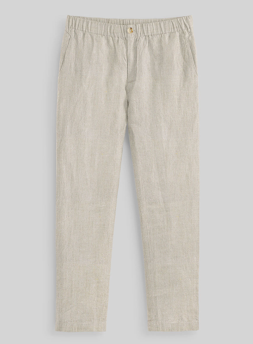 Easy Pants Barn Beige Linen - StudioSuits
