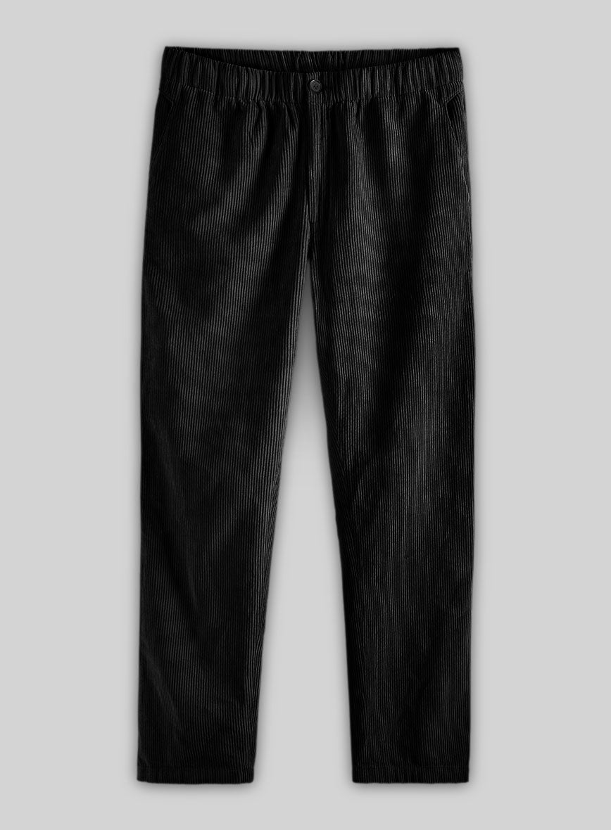 Easy Pants Black Corduroy - StudioSuits