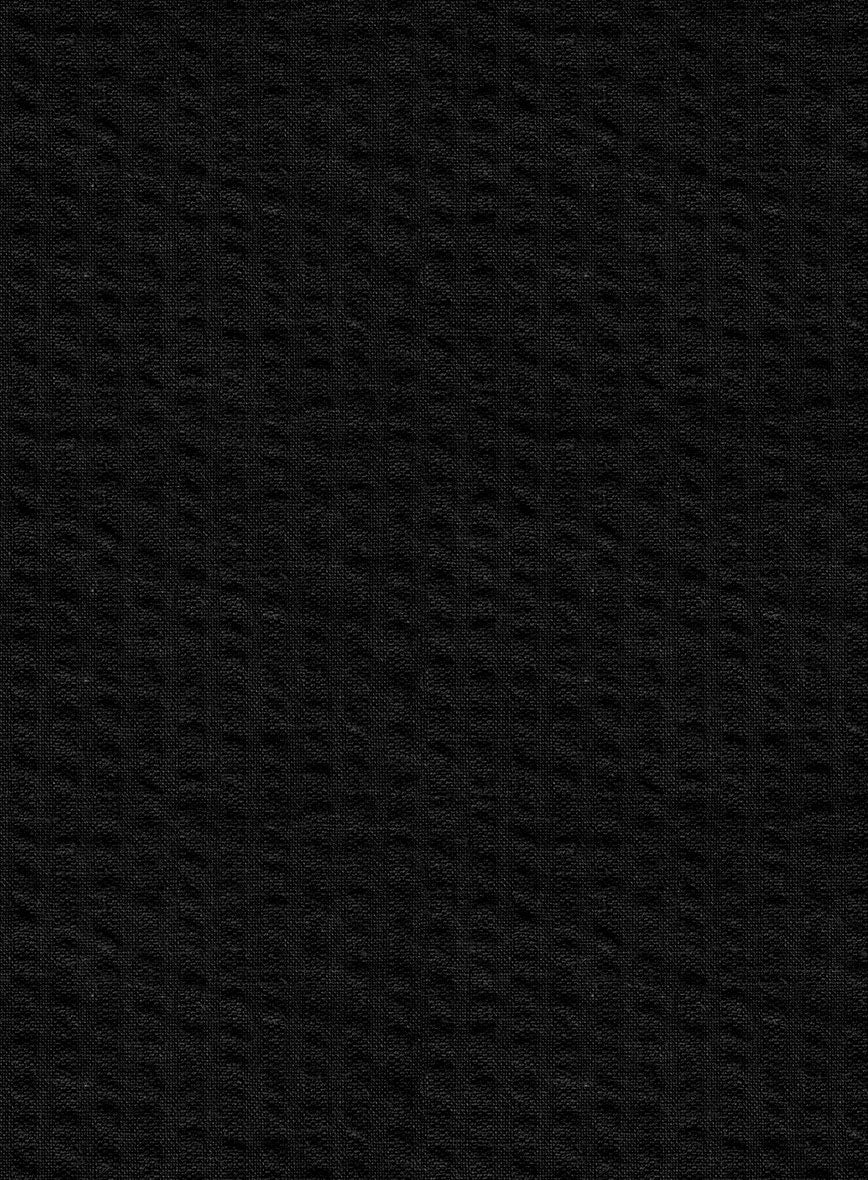 Easy Pants Black Seersucker - StudioSuits