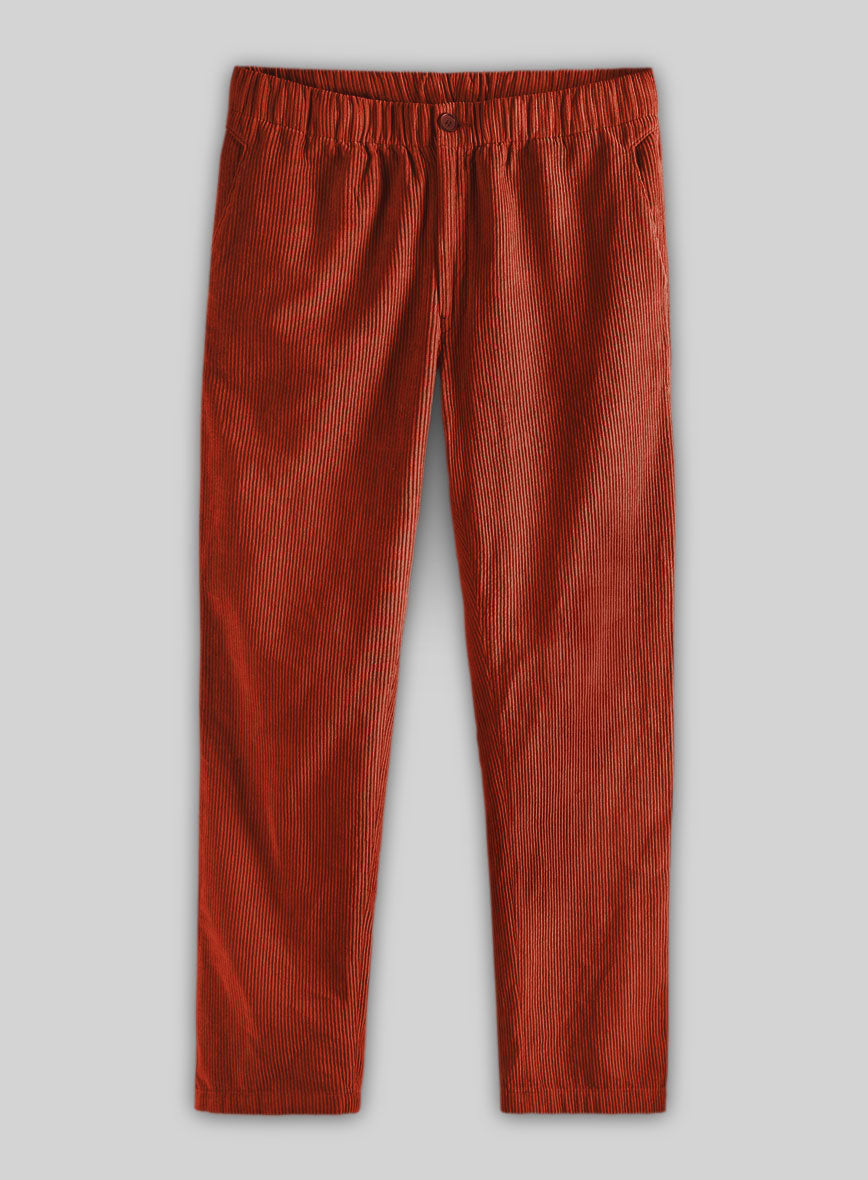 Easy Pants Burnt Sienna Corduroy - StudioSuits