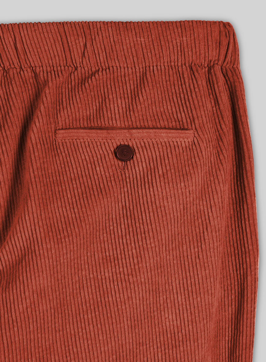 Easy Pants Burnt Sienna Corduroy - StudioSuits