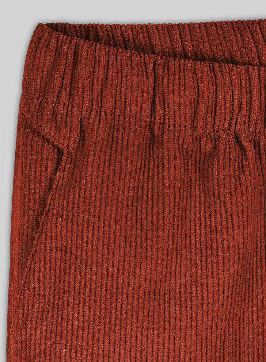 Easy Pants Burnt Sienna Corduroy - StudioSuits