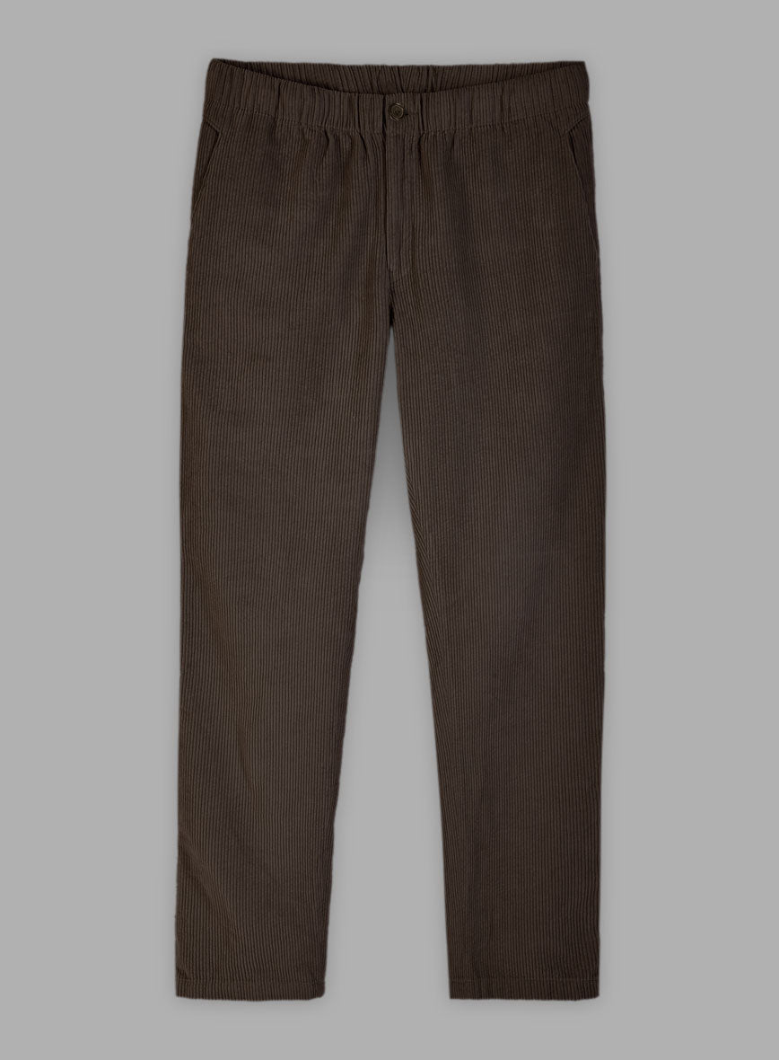 Easy Pants Dark Brown Corduroy - StudioSuits