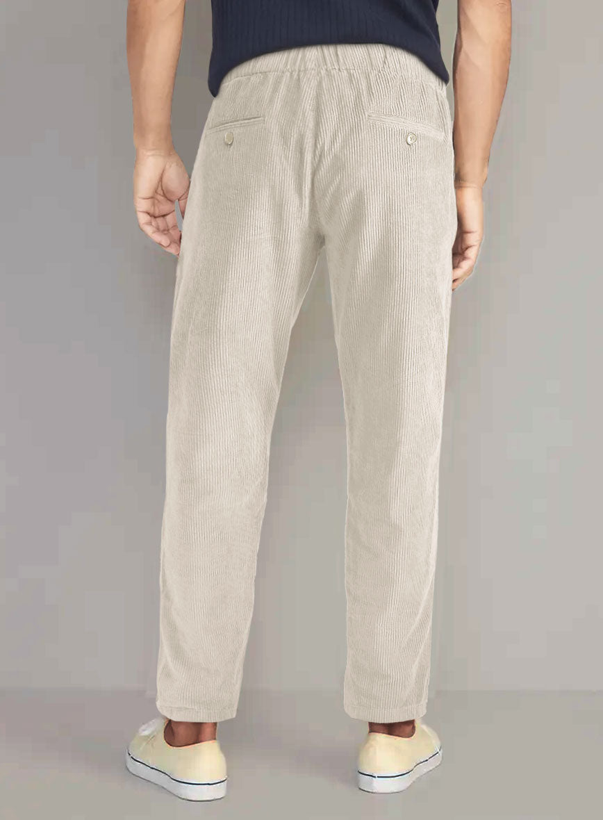 Easy Pants Ivory Corduroy - StudioSuits