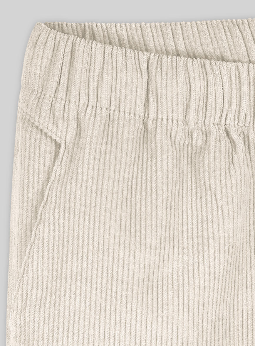 Easy Pants Ivory Corduroy - StudioSuits