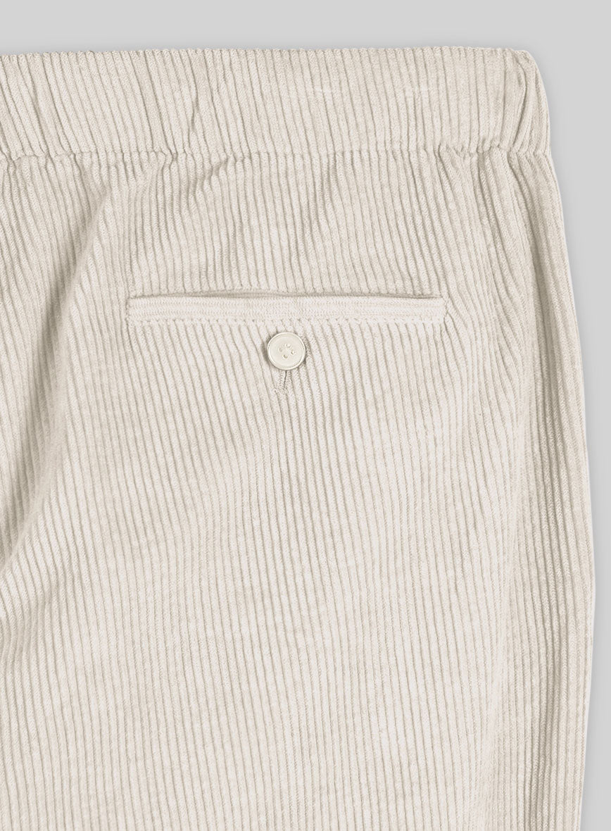 Easy Pants Ivory Corduroy - StudioSuits