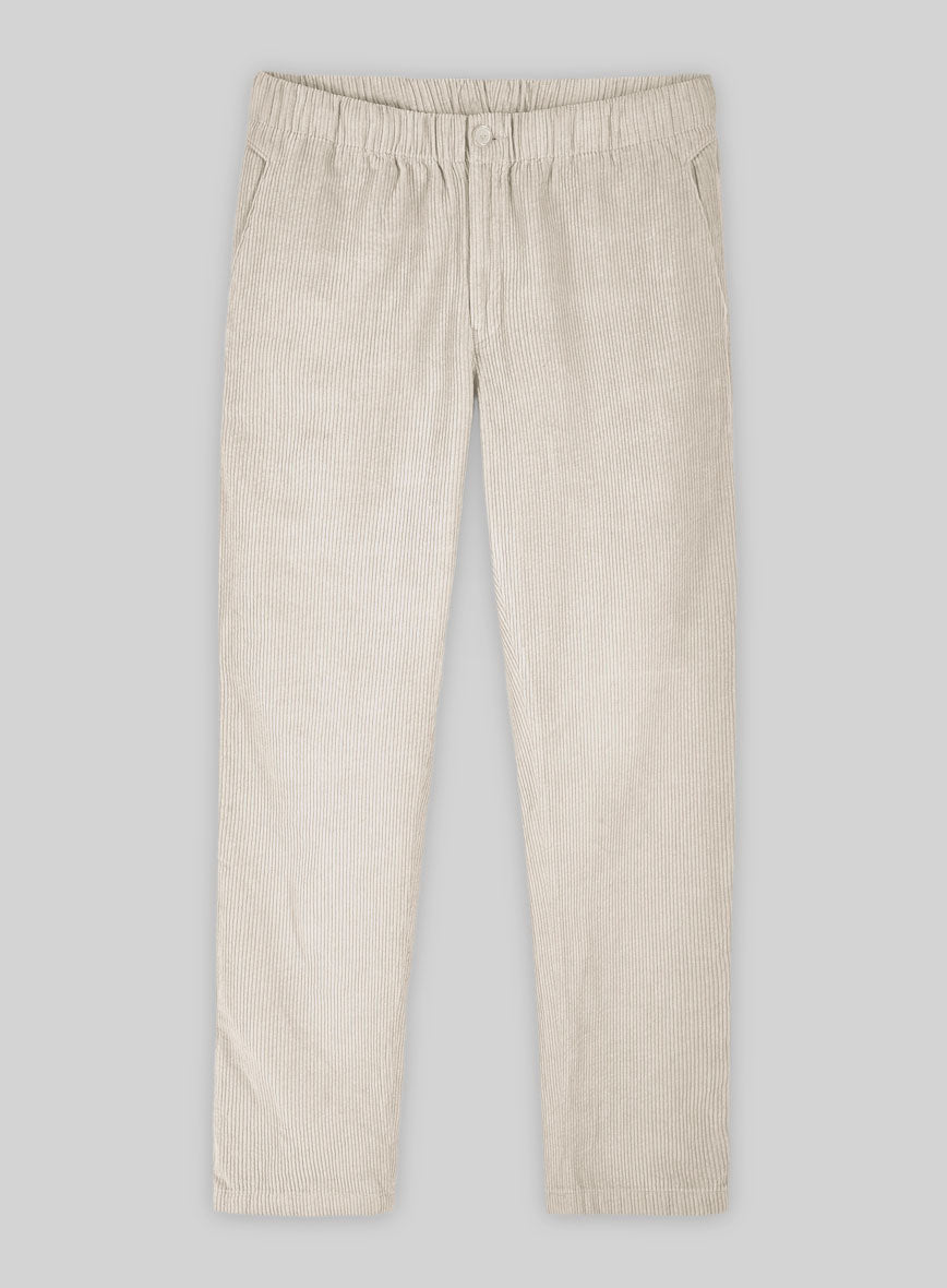 Easy Pants Ivory Corduroy - StudioSuits