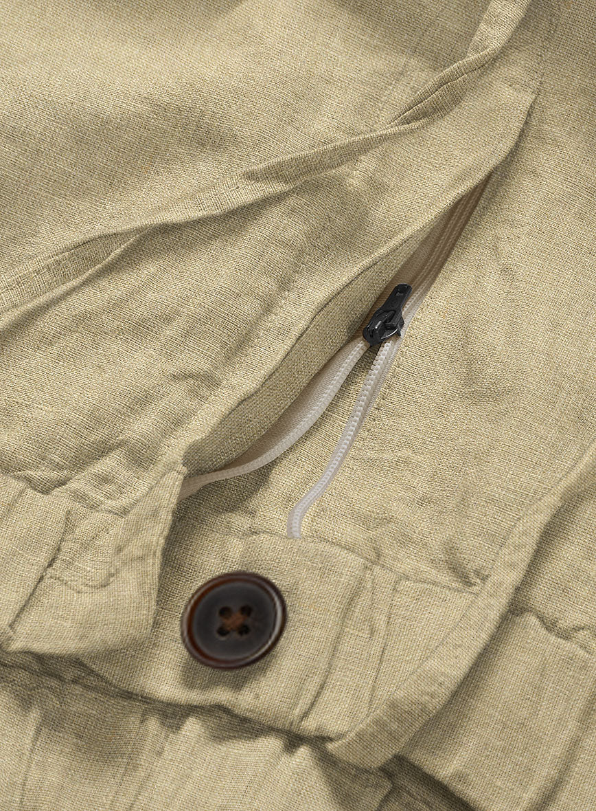 Easy Pants Maple Khaki Pure Linen - StudioSuits