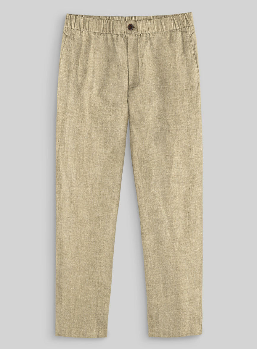 Easy Pants Maple Khaki Pure Linen - StudioSuits