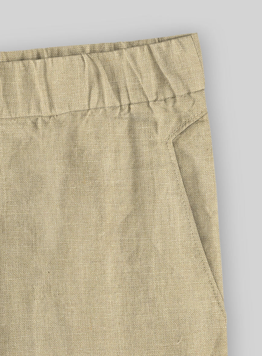 Easy Pants Maple Khaki Pure Linen - StudioSuits