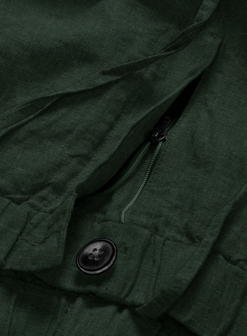 Easy Pants Martini Green Linen - StudioSuits