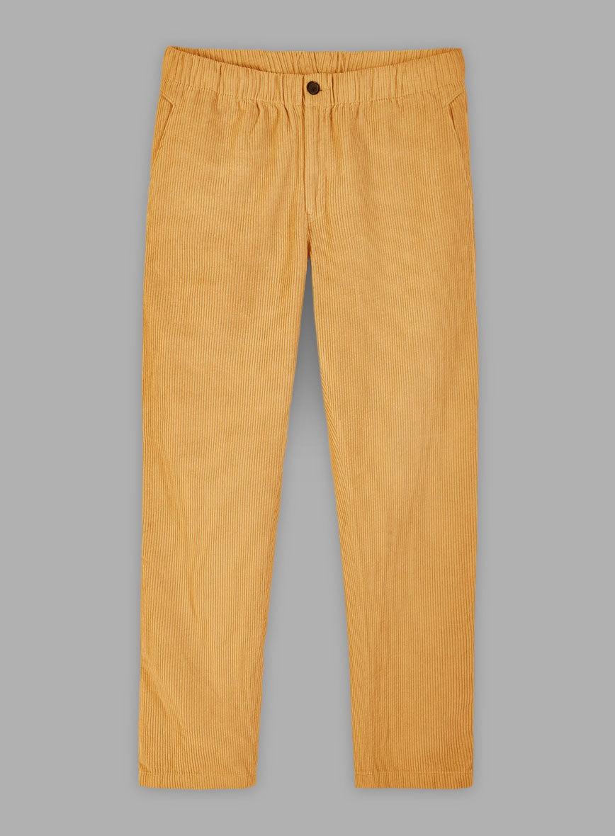 Easy Pants Naples Yellow Corduroy - StudioSuits