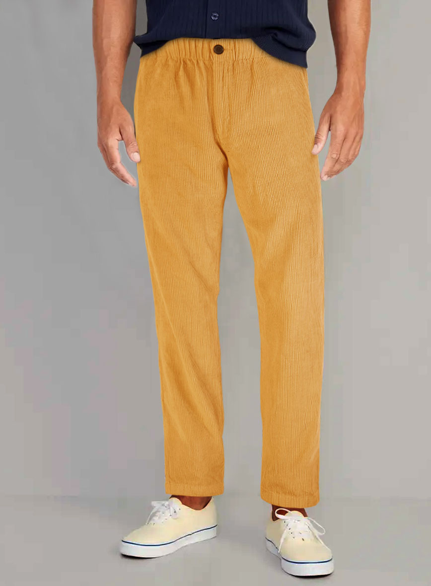 Easy Pants Naples Yellow Corduroy - StudioSuits