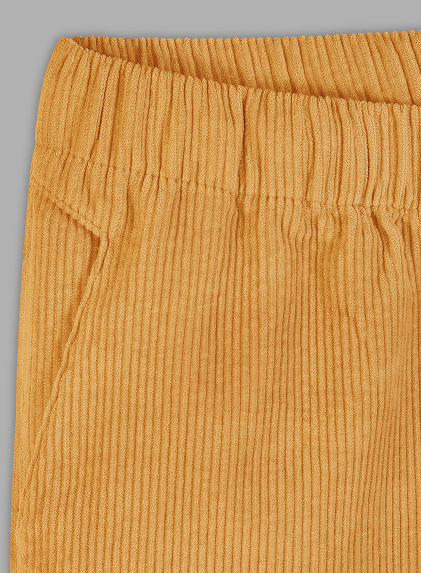 Easy Pants Naples Yellow Corduroy - StudioSuits