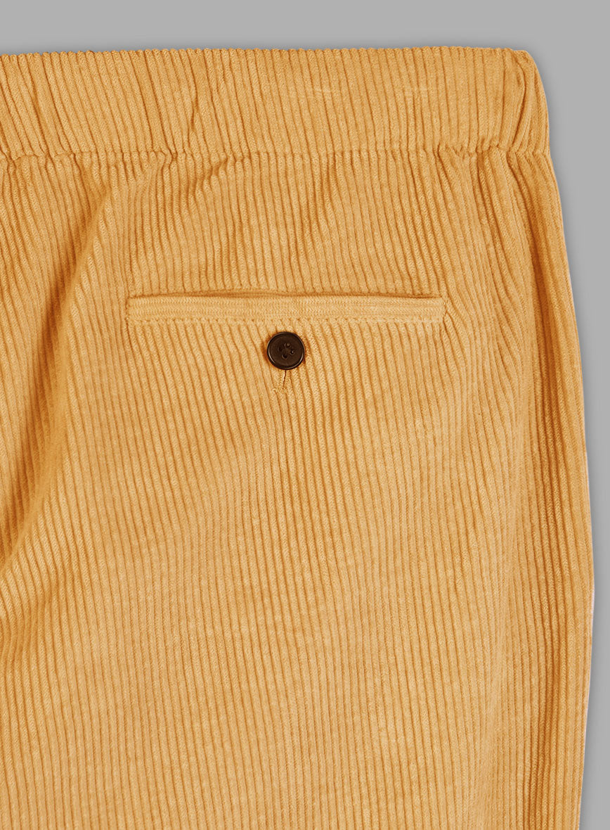 Easy Pants Naples Yellow Corduroy - StudioSuits