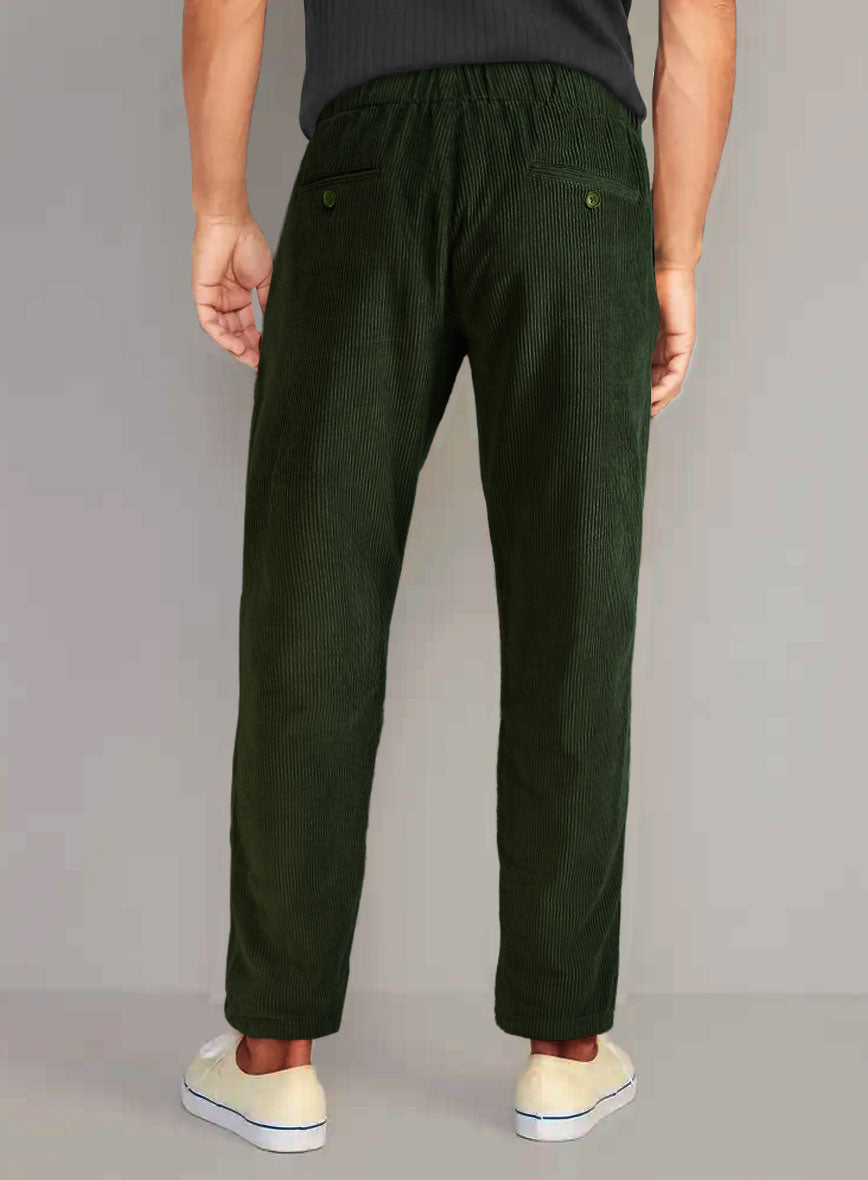 Easy Pants Olive Green Corduroy - StudioSuits