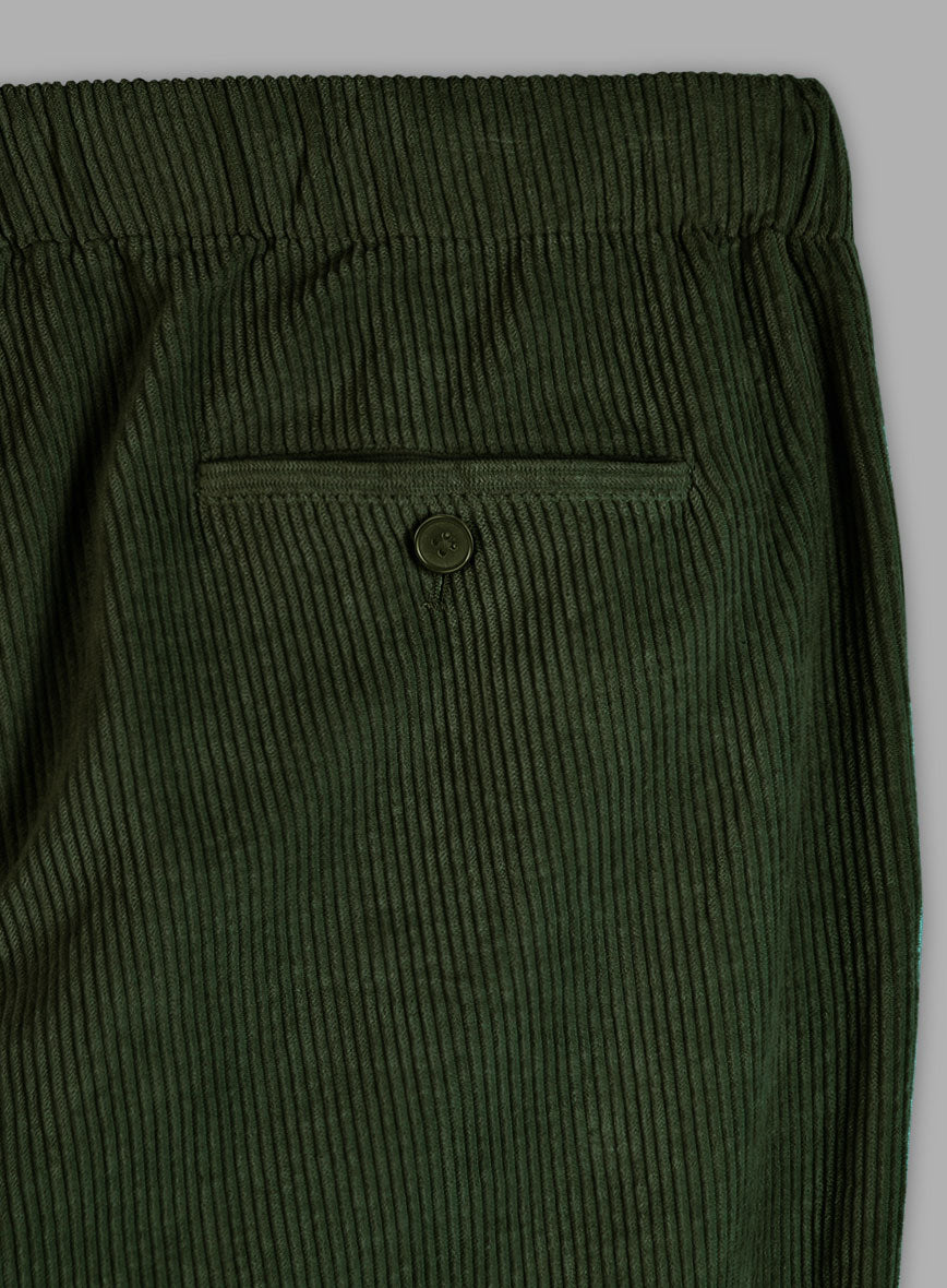 Easy Pants Olive Green Corduroy - StudioSuits