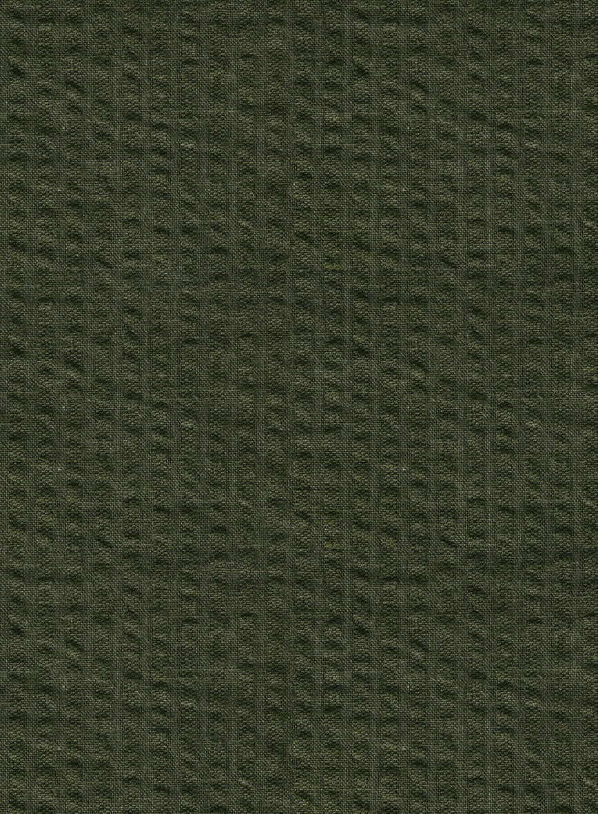 Easy Pants Olive Seersucker - StudioSuits
