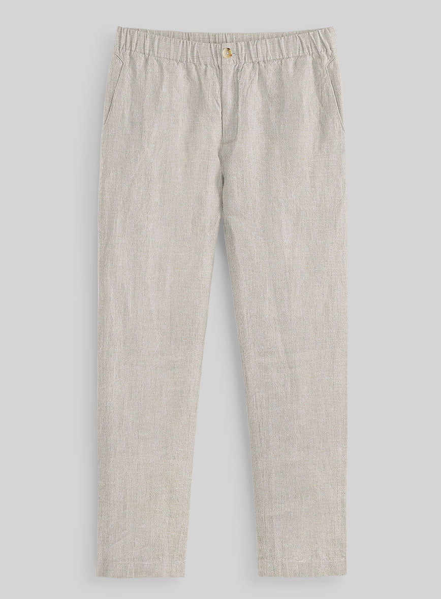 Easy Pants Barn Beige Linen - StudioSuits