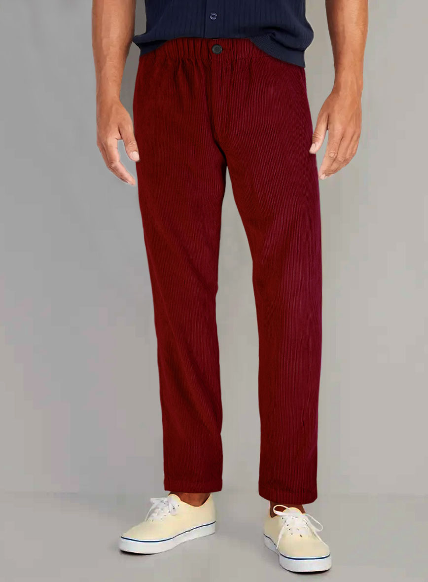 Easy Pants Red Corduroy - StudioSuits